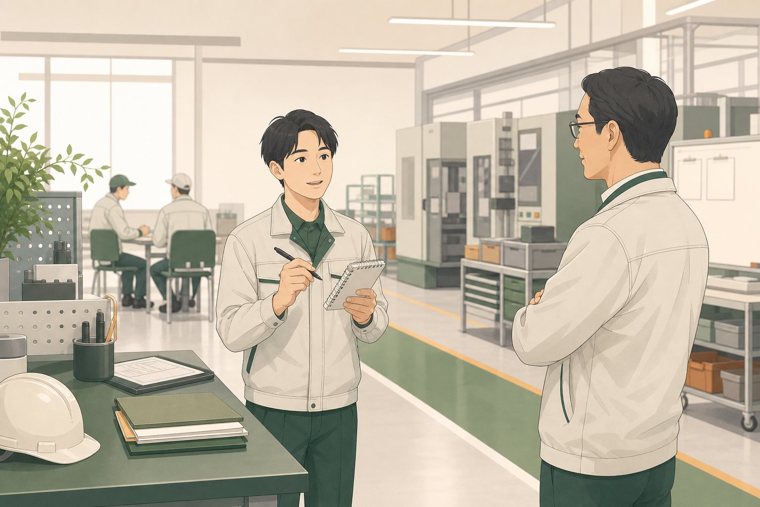 上司とのかかわり方を工夫しようの内容を表すイラスト