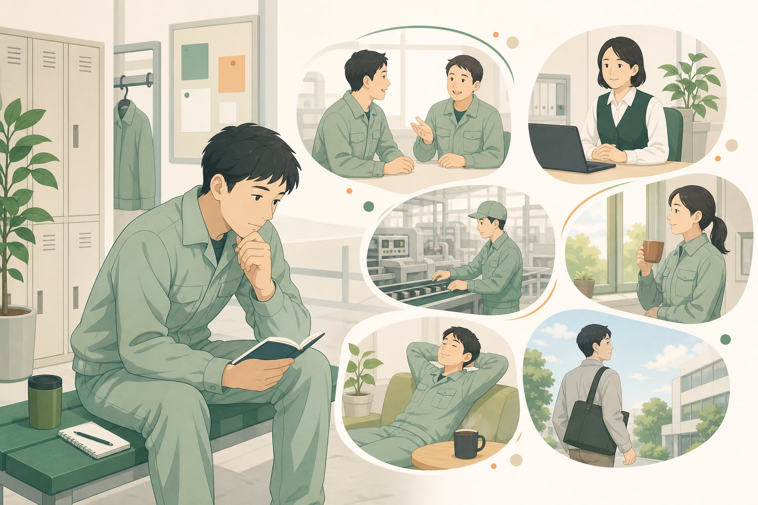 上司と合わなくて辞めるのは甘えではないの内容を表すイラスト