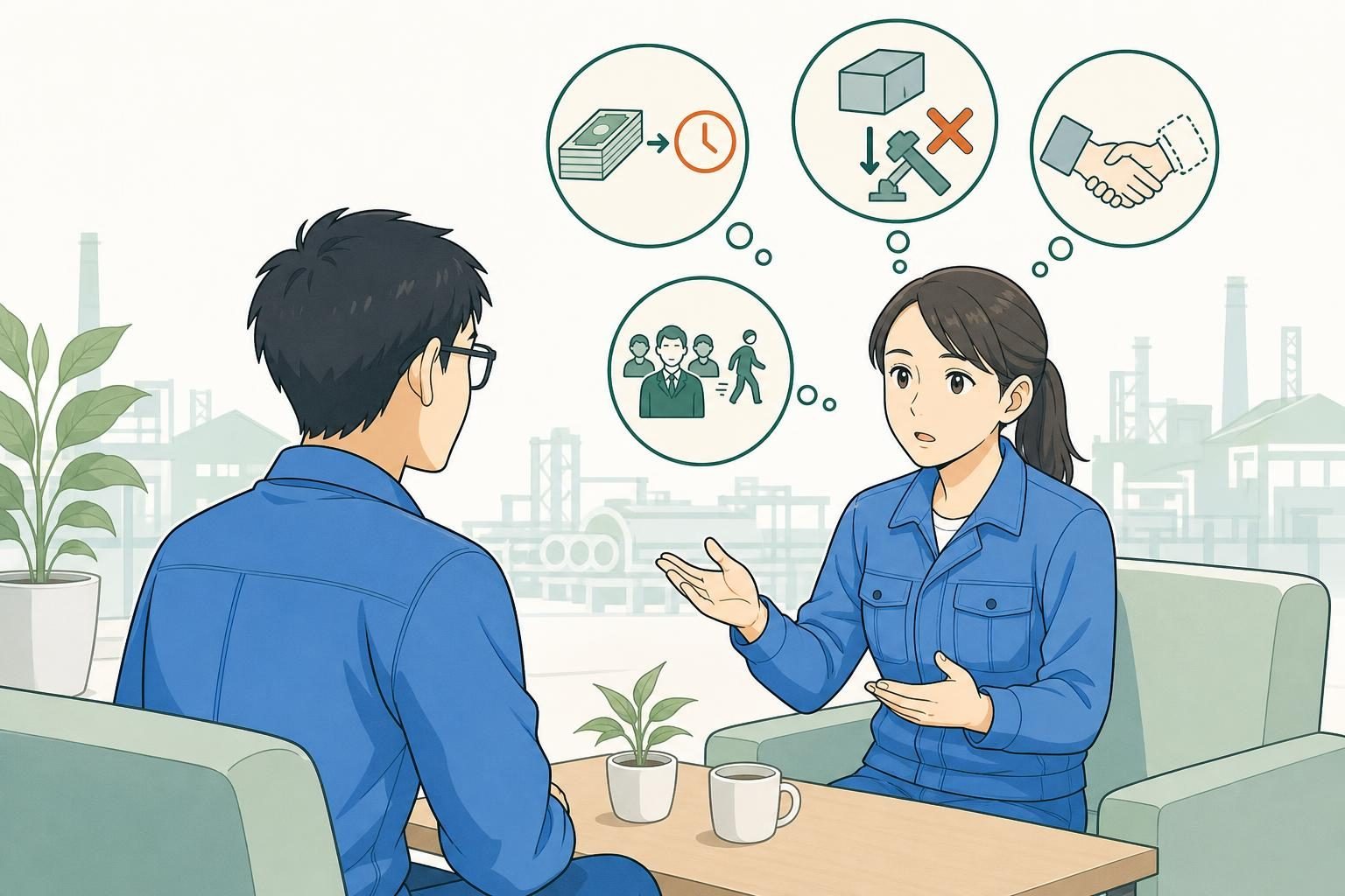 特に注意したい危険度の高い倒産サインの内容を表すイラスト