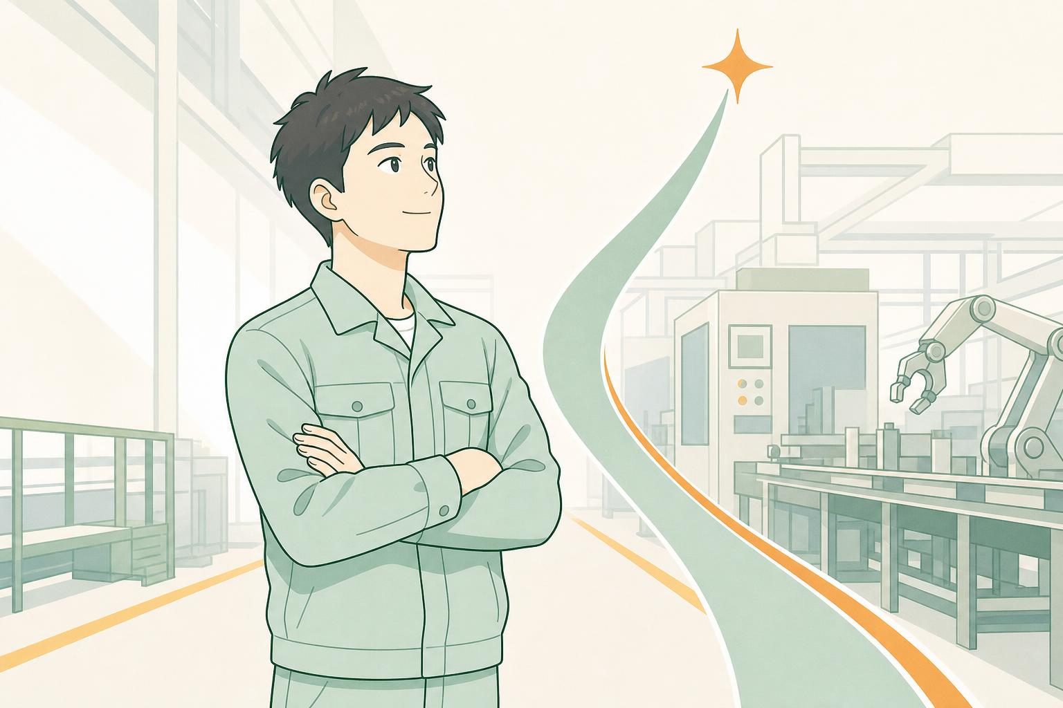30歳の工場勤務からでも転職は目指せますの内容を表すイラスト
