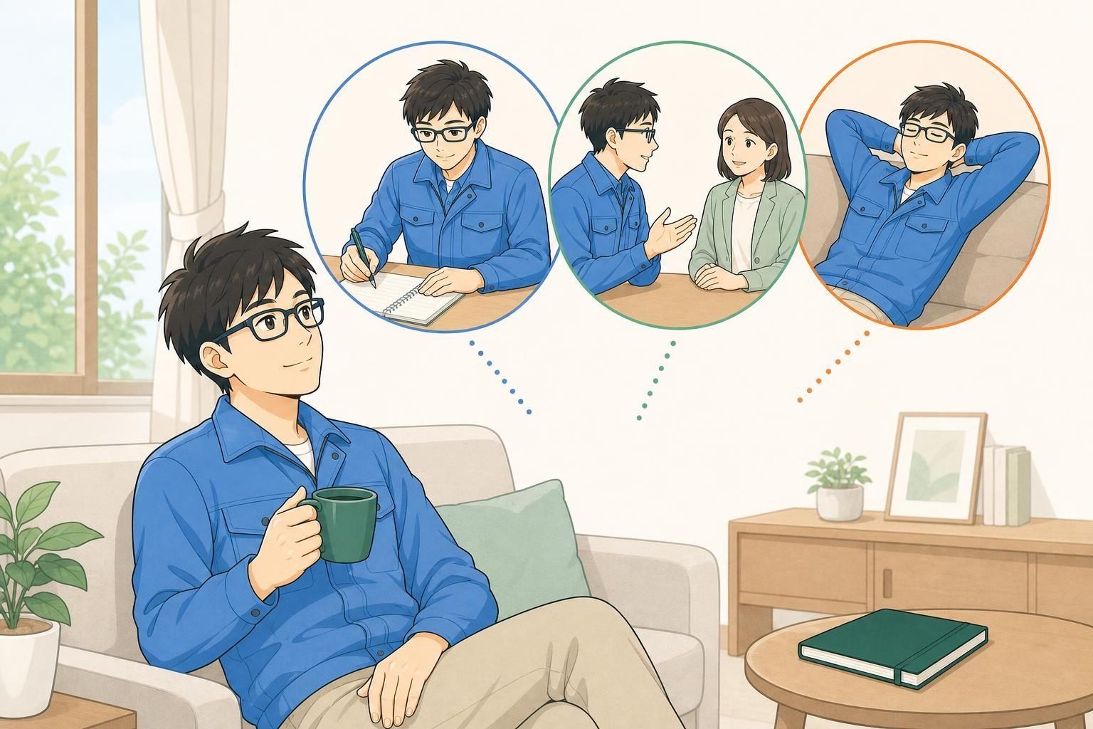 作成の進め方は余裕と困りごとに合わせて選ぶの内容を表すイラスト