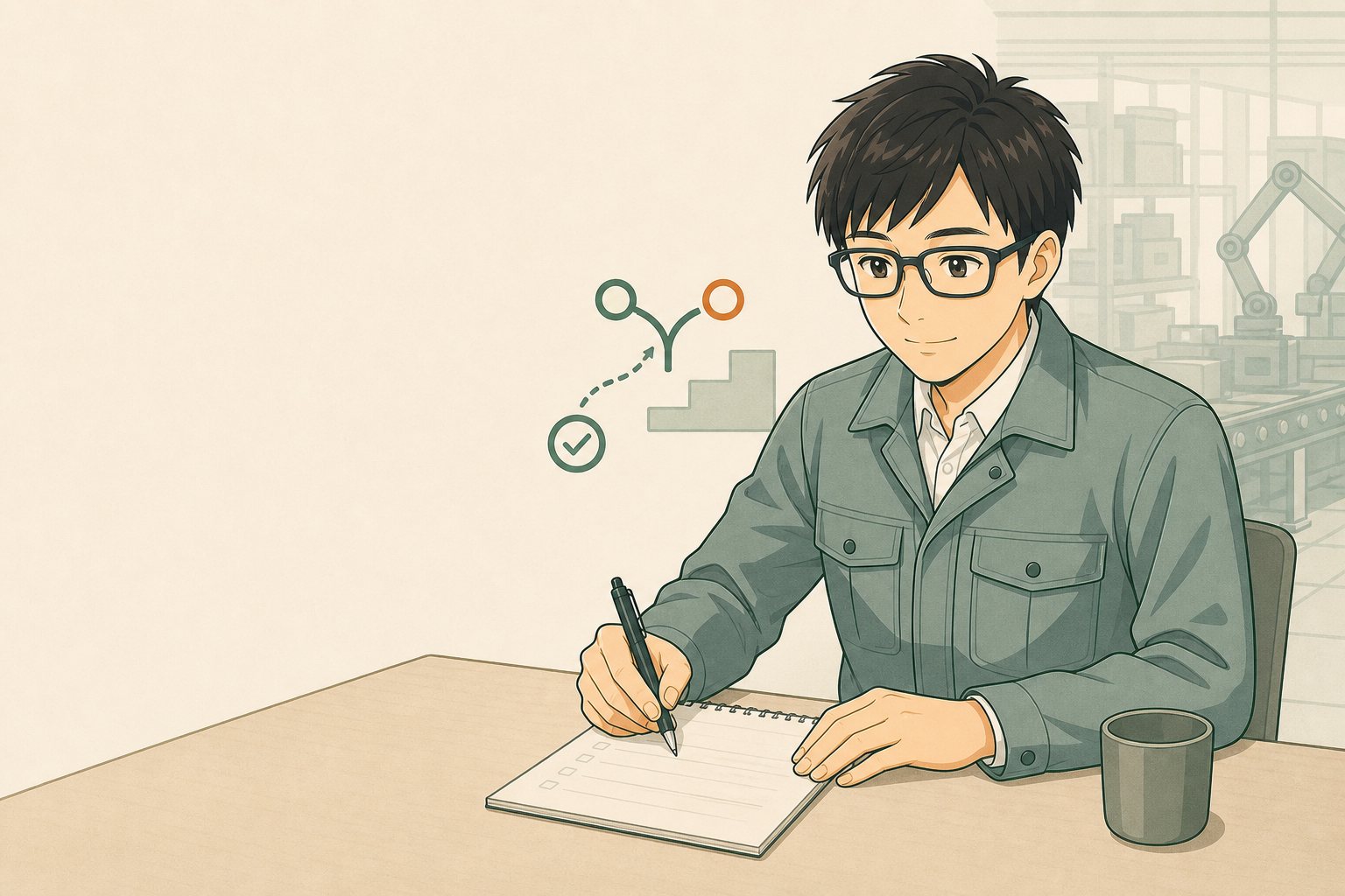 今の自分にできる一歩を選ぼうの内容を表すイラスト