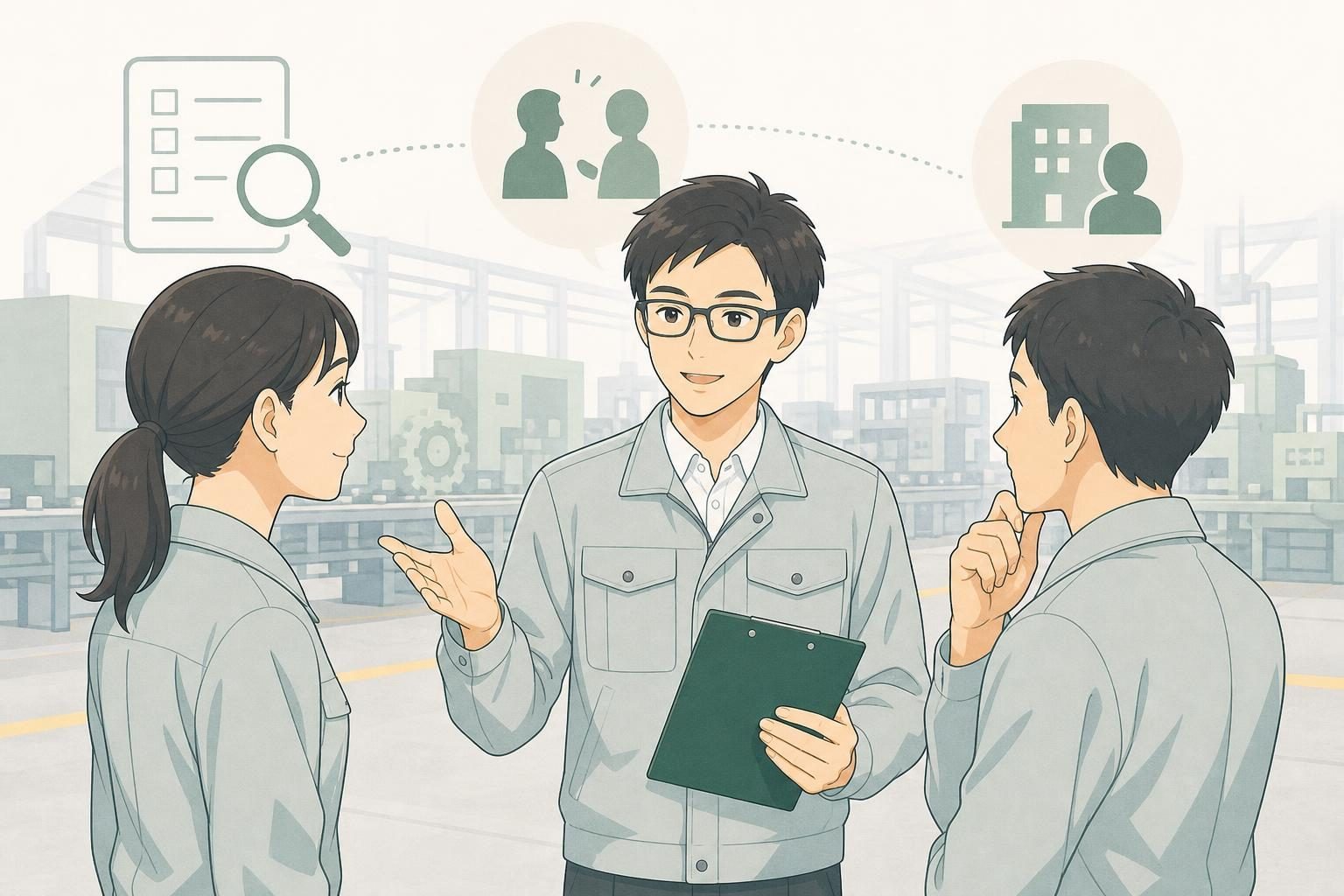求人票・面接・転職エージェントで条件を確かめる方法の内容を表すイラスト
