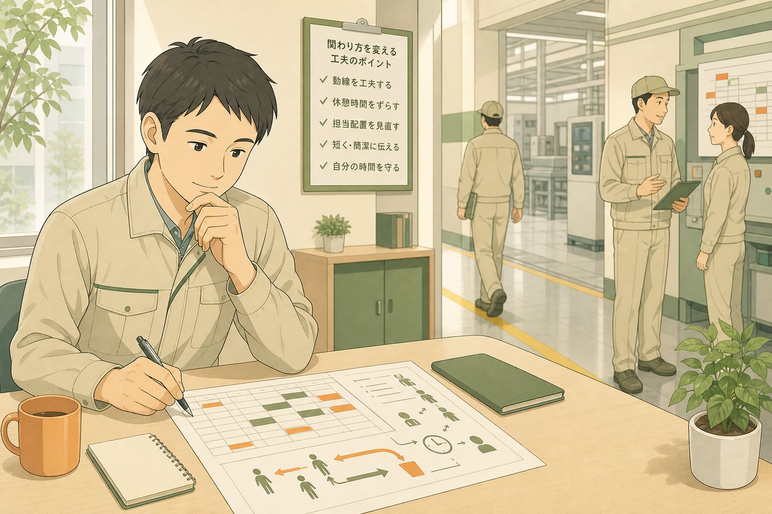 その人と関わらない方法を考えようの内容を表すイラスト